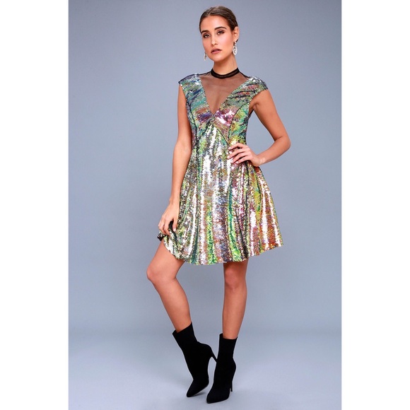 Free People Sequined Dress Sz.S - Picture 2 of 8